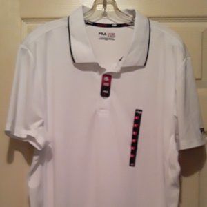 Fila Mens white pullover short sleeve shirt size XL NWT